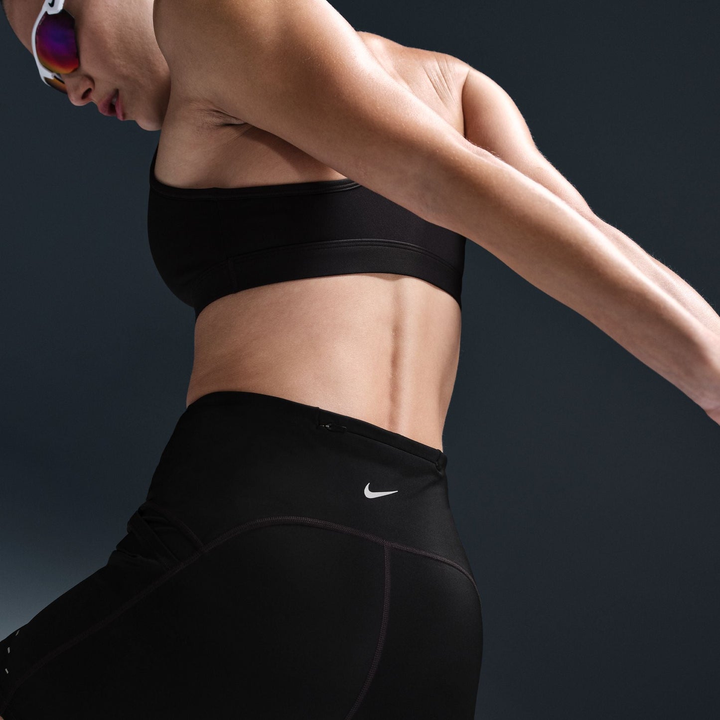 Nike Swift Running Tight | Black / Reflective Silver | Womens