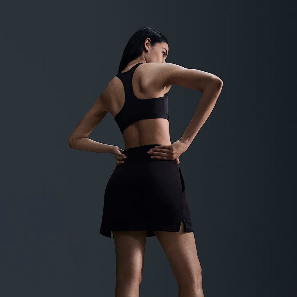 Nike Swoosh Medium Support Bra | Black / White | Womens