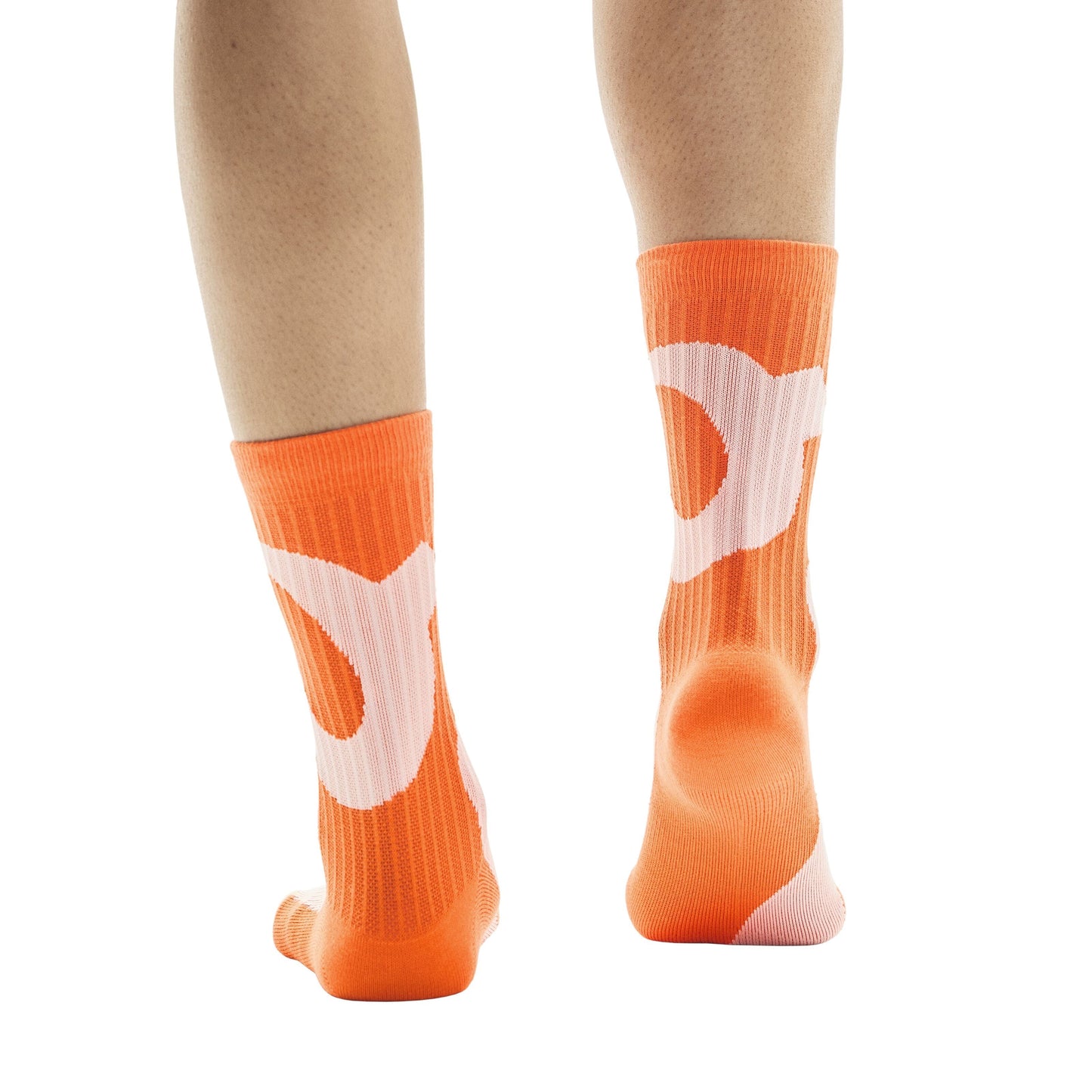 On Liquid Logo Sock High 2 pack | Ivory / Flame