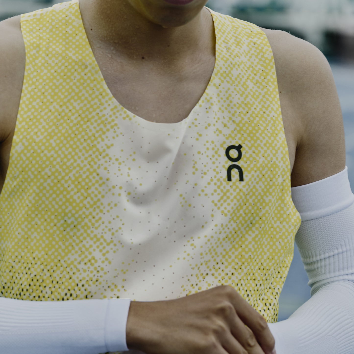 On Race Singlet | Lime | Mens