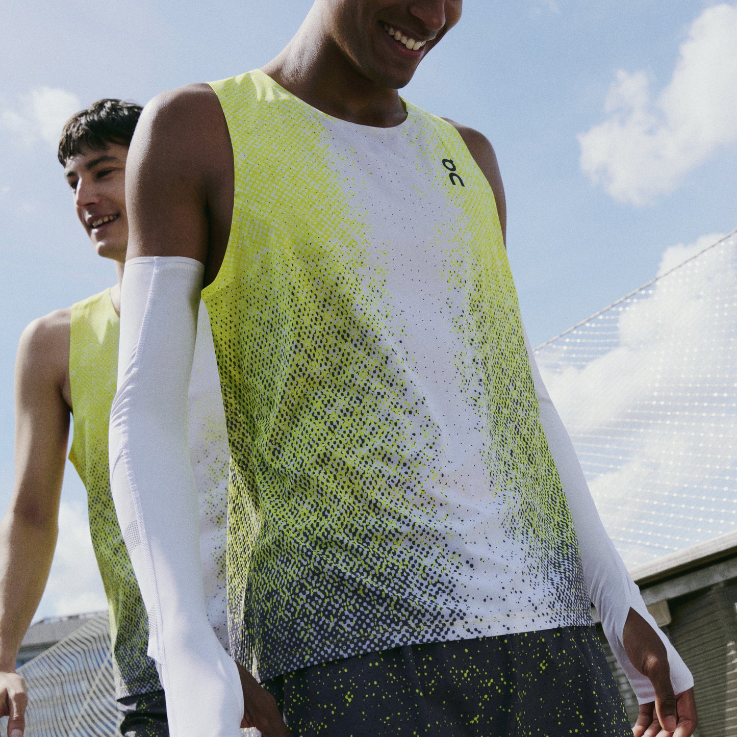 On Race Singlet | Lime | Mens