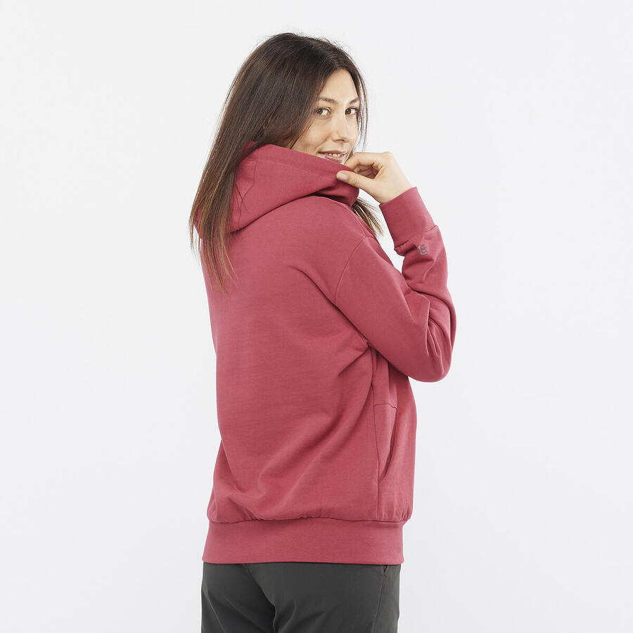 Salomon Outlife Pullover Hoody | Earth Red | Womens