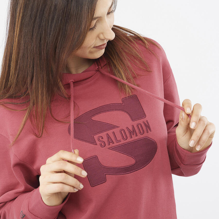 Salomon Outlife Pullover Hoody | Earth Red | Womens