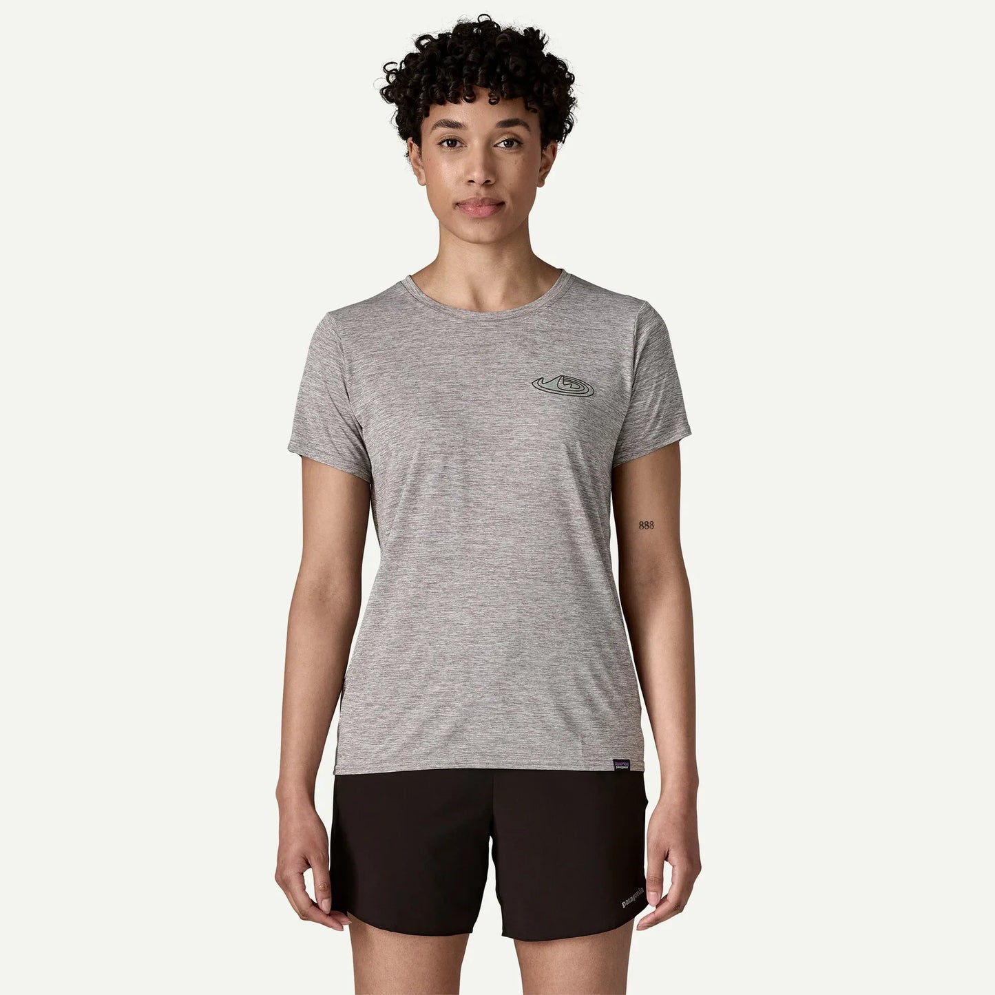Patagonia Capilene Cool Daily Graphic Shirt - Lands | Made Of: Feather Grey | Womens