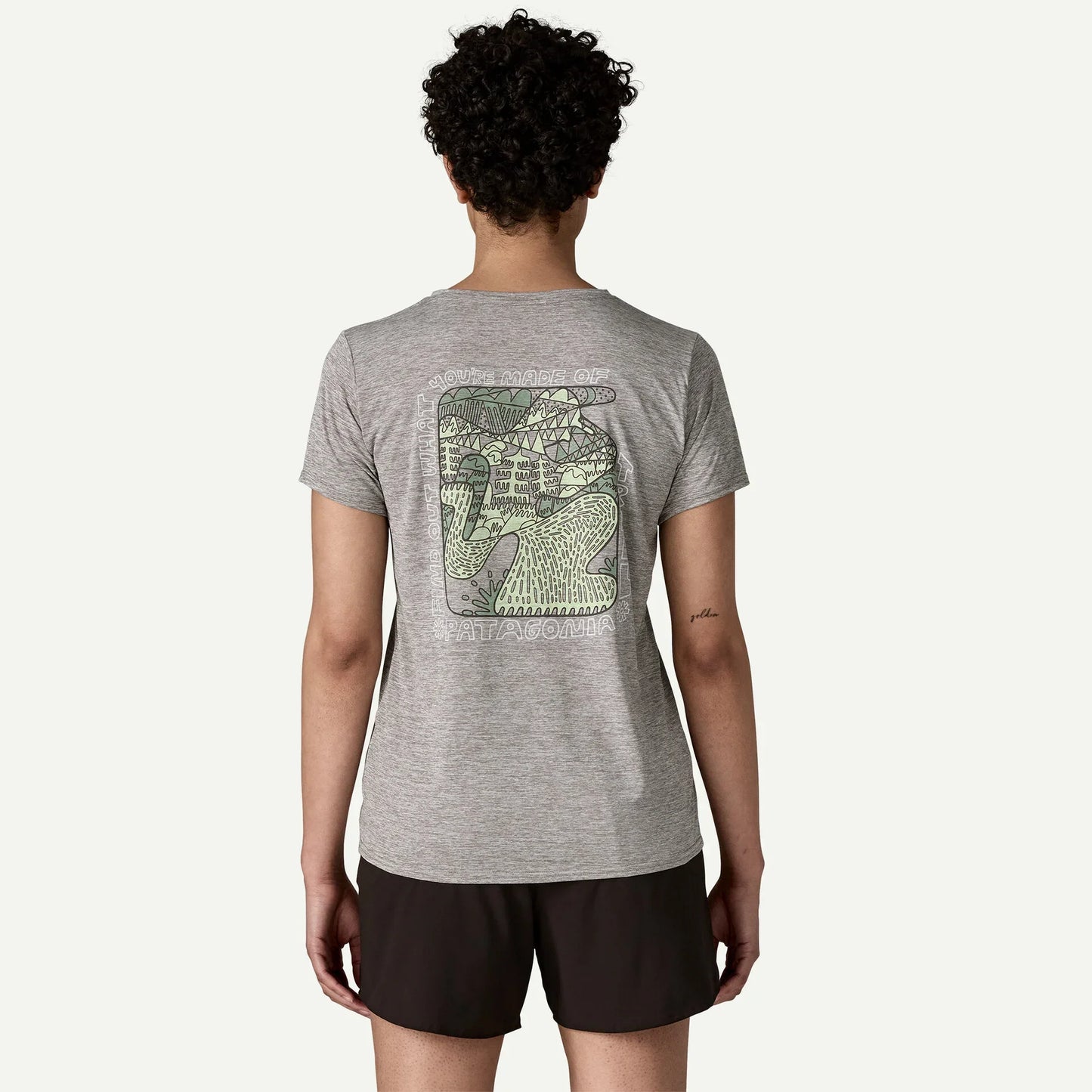 Patagonia Capilene Cool Daily Graphic Shirt - Lands | Made Of: Feather Grey | Womens