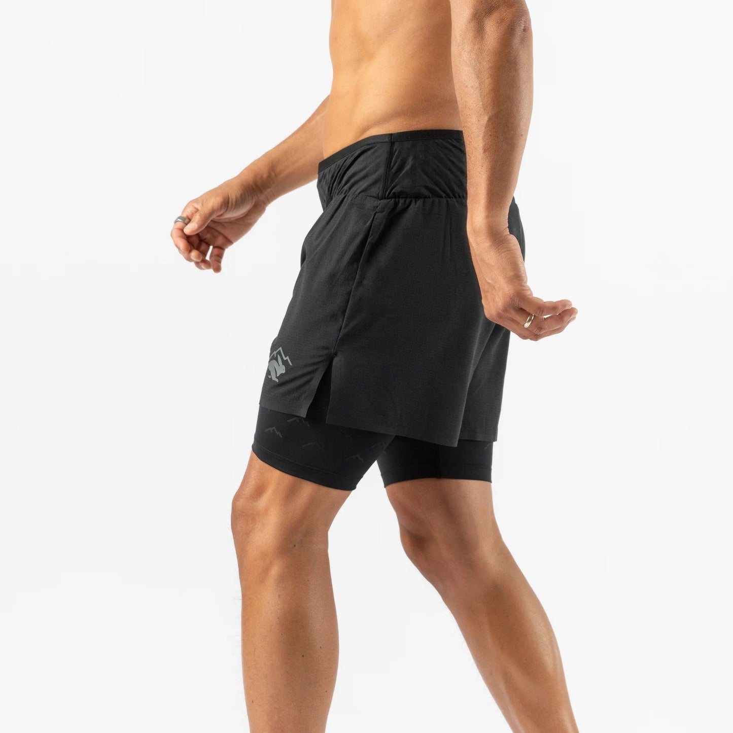 rabbit Shredders 2-in-1 5" Short | Black | Mens