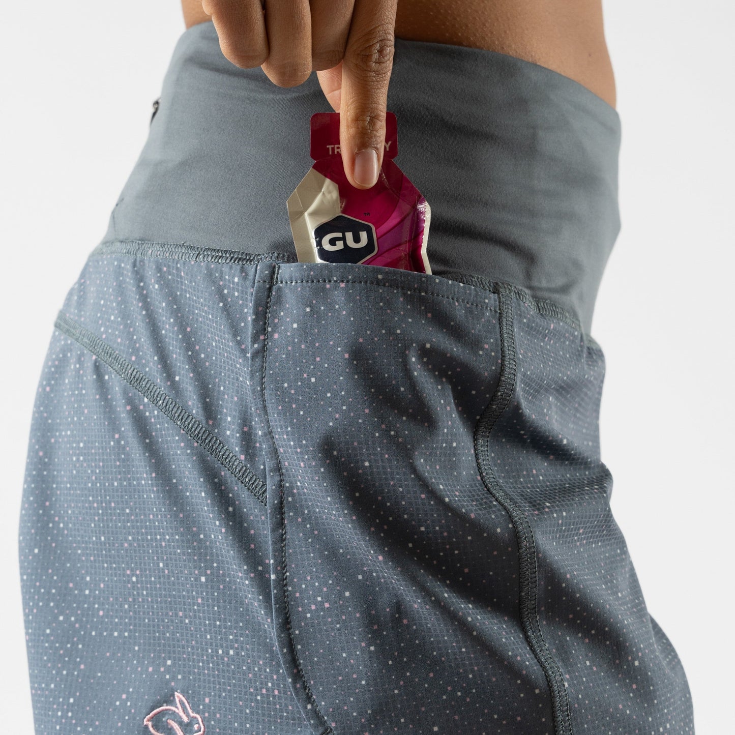 rabbit Summit Chasers 4" Short | Stormy Weather Squares | Womens