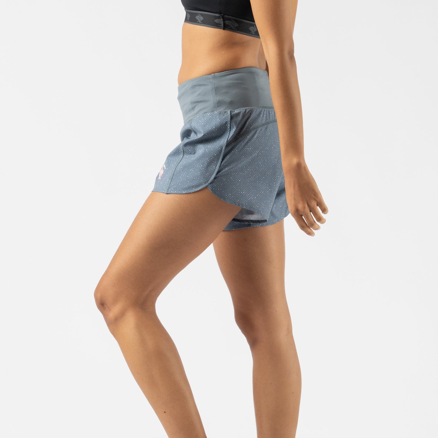 rabbit Summit Chasers 4" Short | Stormy Weather Squares | Womens