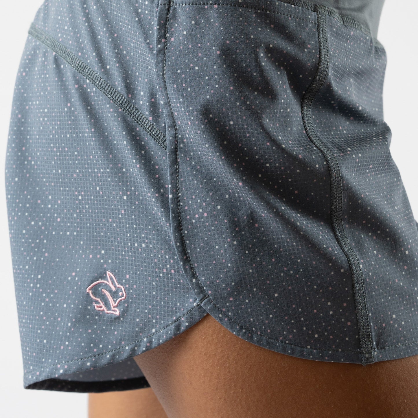 rabbit Summit Chasers 4" Short | Stormy Weather Squares | Womens