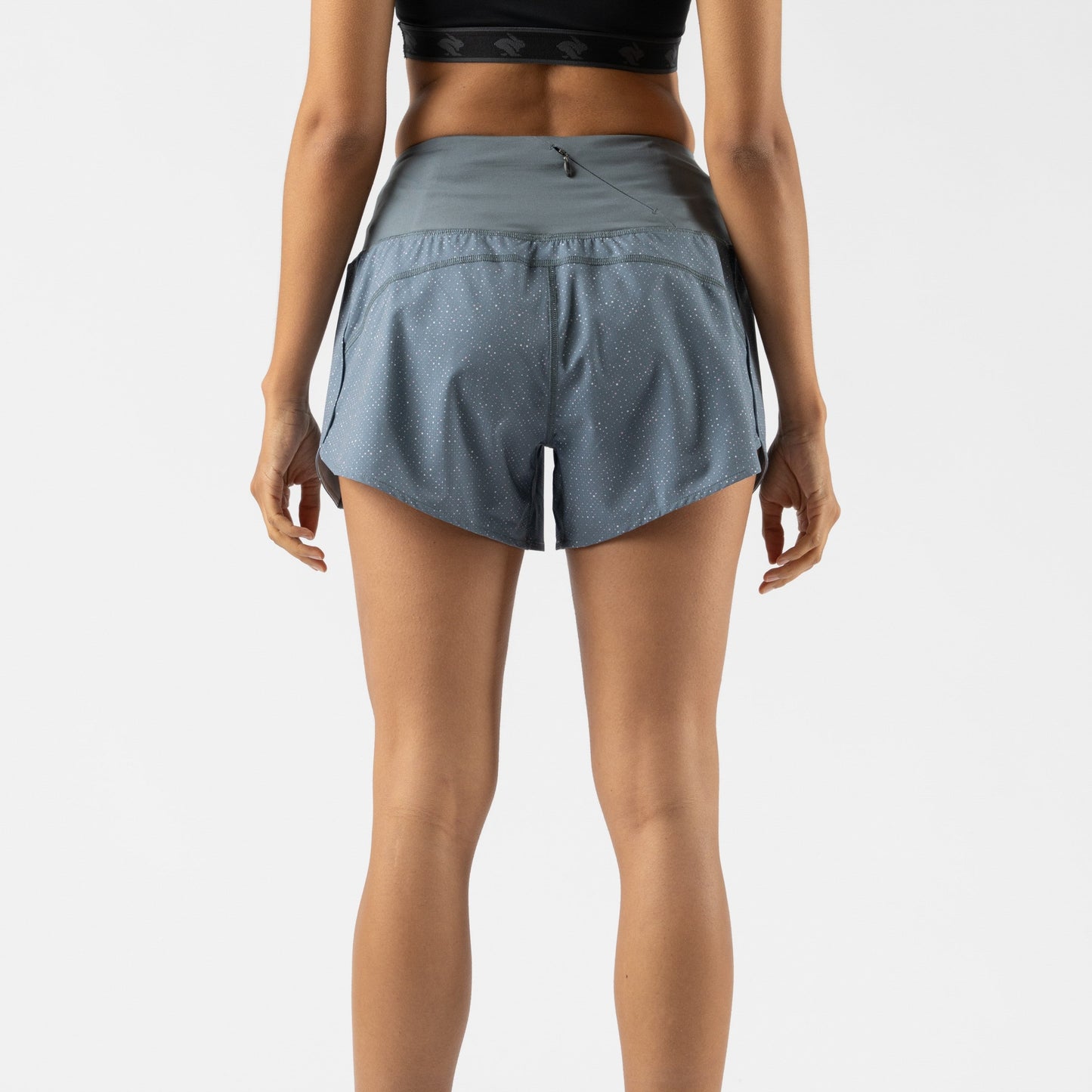 rabbit Summit Chasers 4" Short | Stormy Weather Squares | Womens