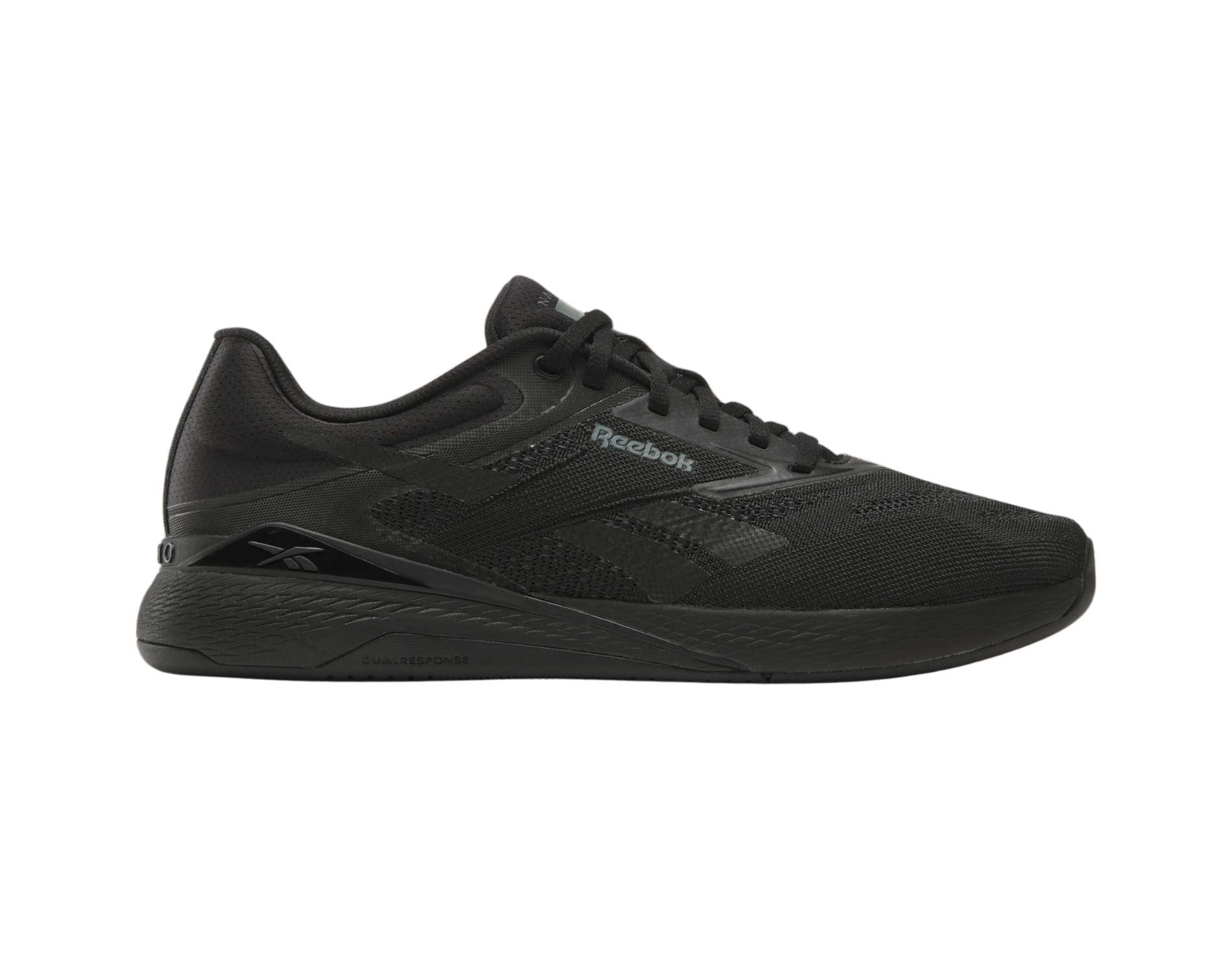Reebok Nano X5 Unisex Cross-Training Shoes in core black grey colour, Flexweave upper, stable and cushioned for gym and cross-training