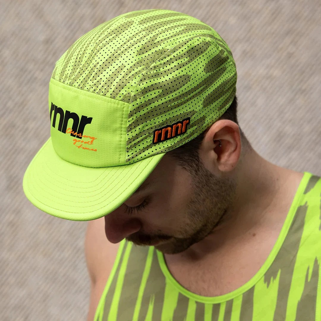 rnnr Pacer Hat | Drippy Cheetah Green