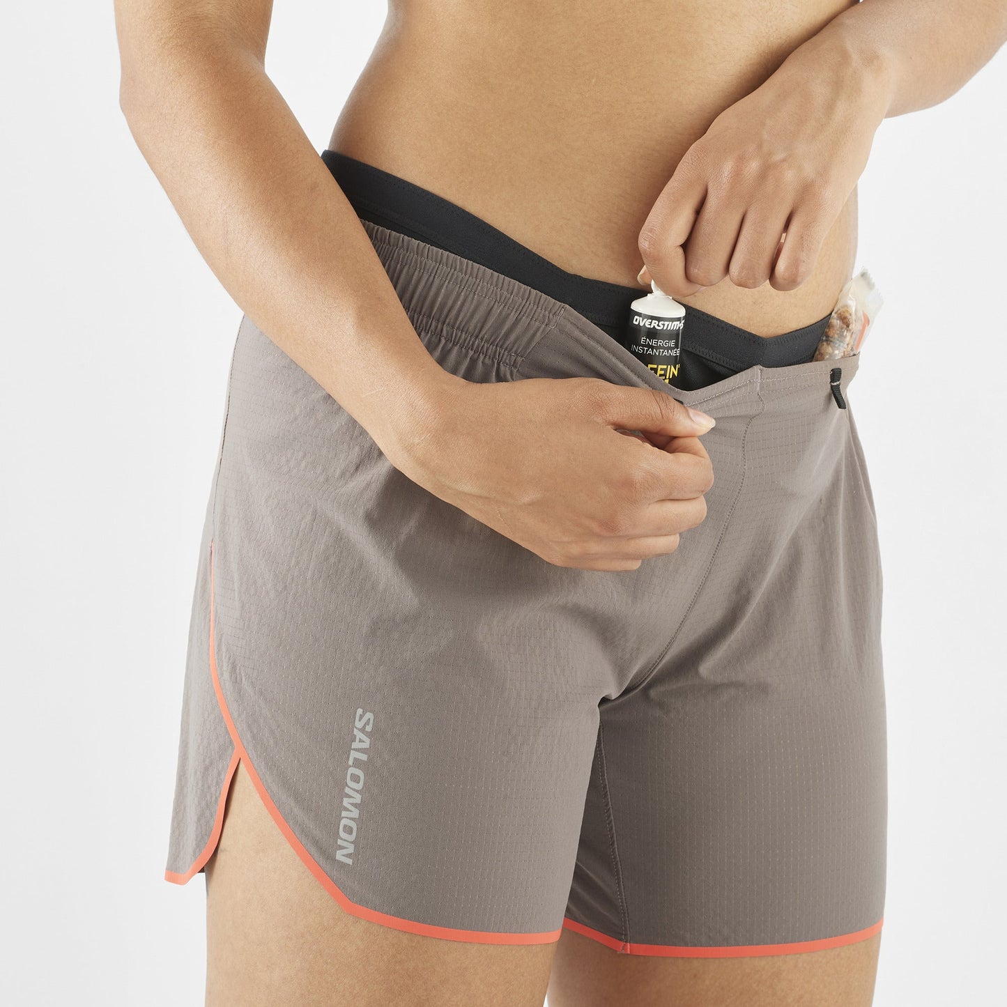 Salomon Sense Aero 5" Shorts | Iron / Neon Flame | Womens