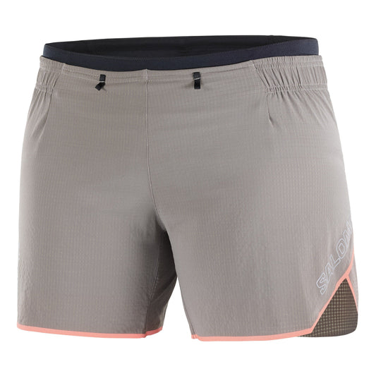 Salomon Sense Aero 5" Shorts | Iron / Neon Flame | Womens